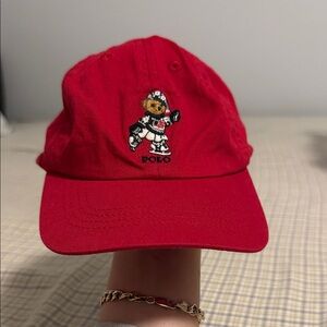 Polo by Ralph Lauren Kids Red Teddy Bear Baseball Cap